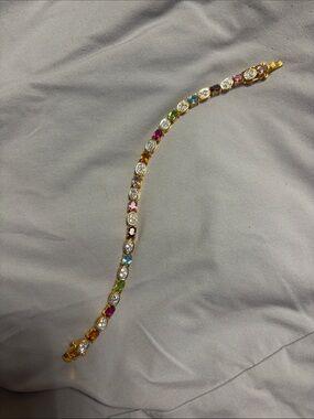 Joan Rivers Gold Multi-Color Gemstone Bracelet